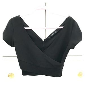 Zara Black Crop Top Size Small